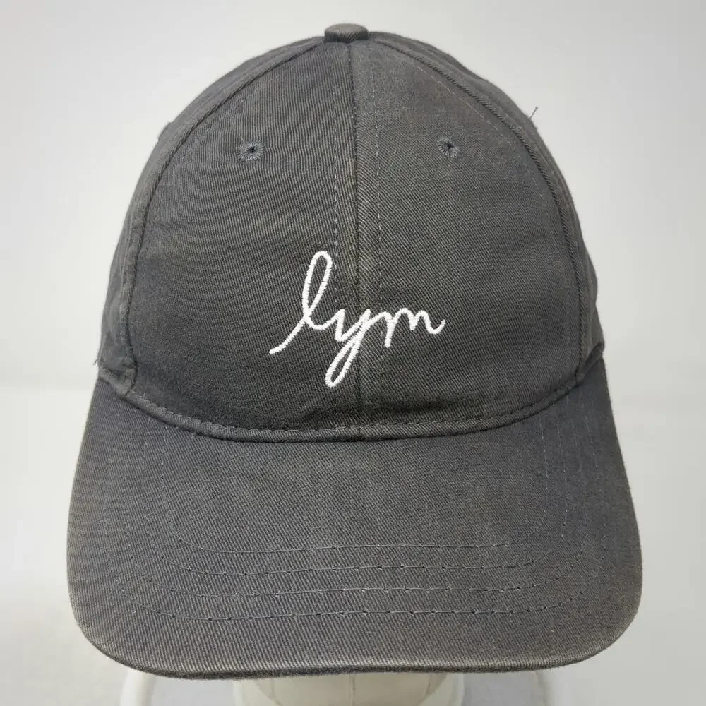 Love Your Melon Baseball Cap Gray One Size Leather Strap Made in USA lym Hat